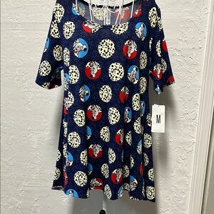 LuLaRoe Cruella de Vil Casual 3/4 Sleeve Tunic Top NWT